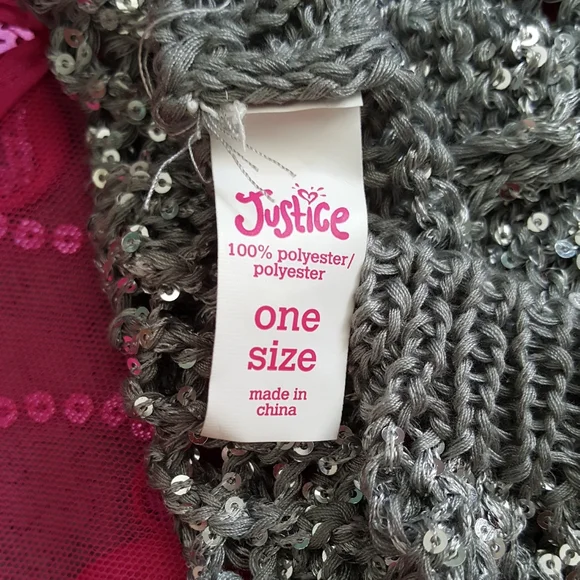 y2k justice sequined silver beret - Picture 3 of 4